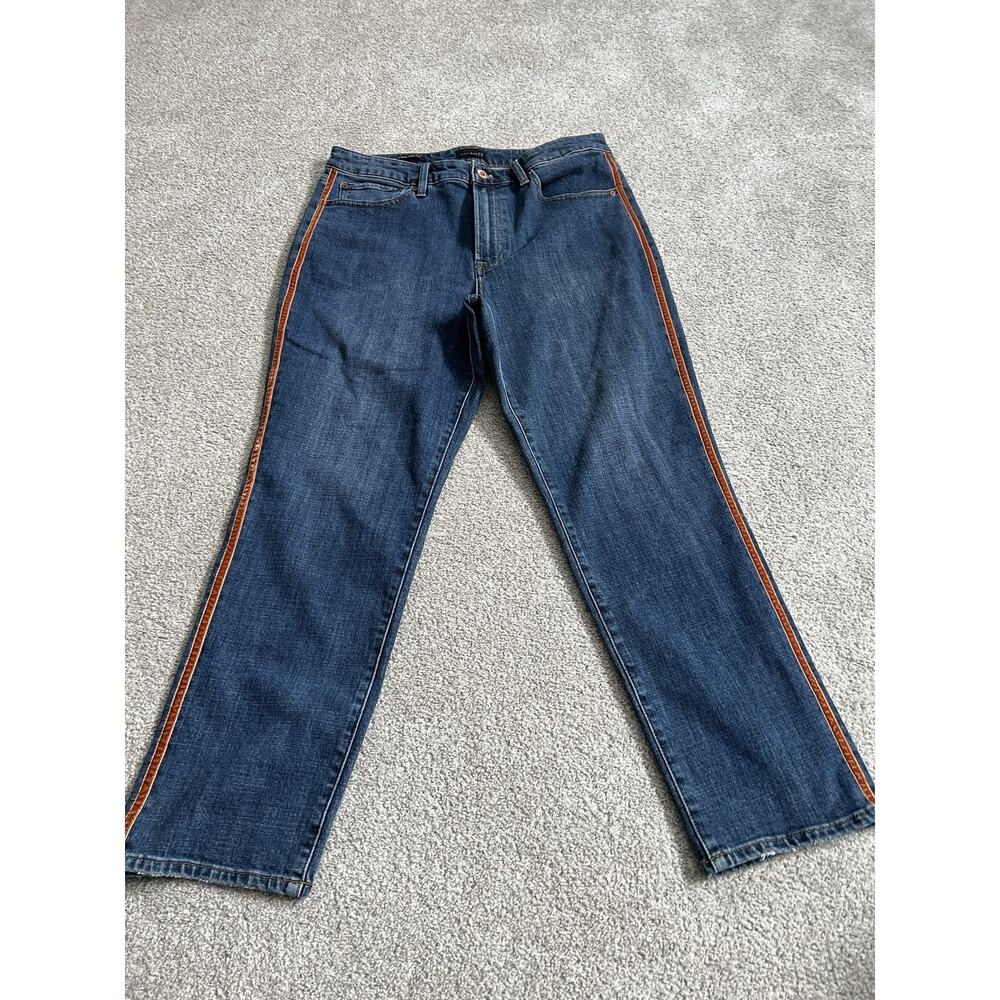 Talbots Modern Ankle Jeans Womens Size 12 Blue Denim Preppy Cottagecore Casual